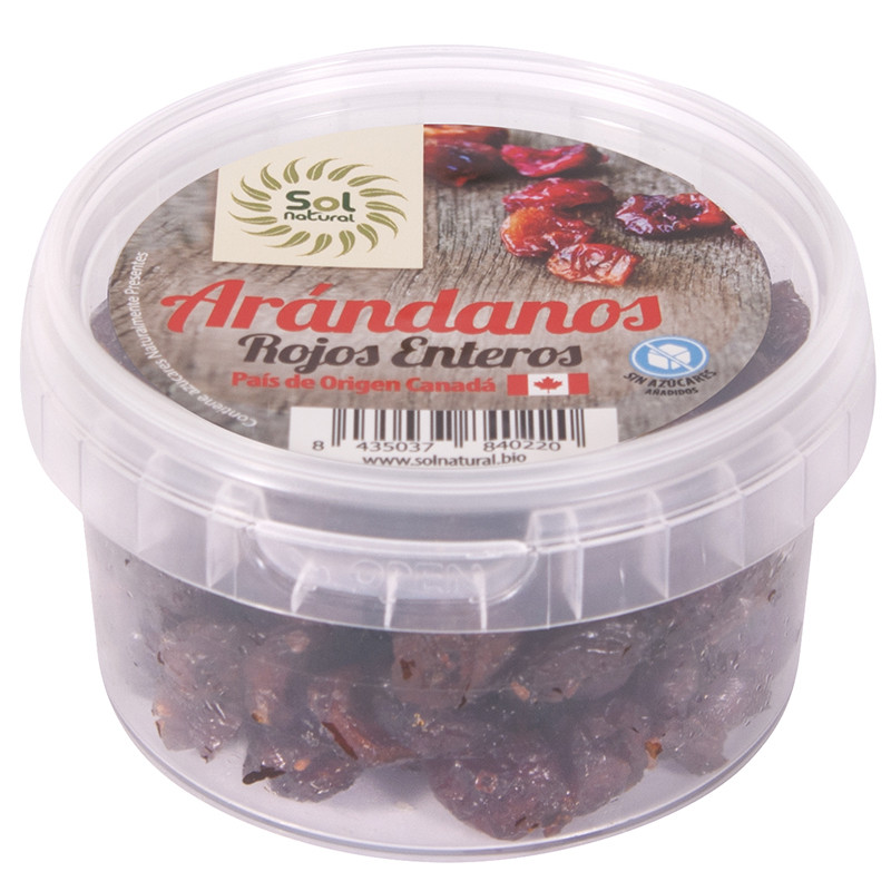 ARANDANOS ROJOS DE CANADA BIO 125Gr. SOL NATURAL