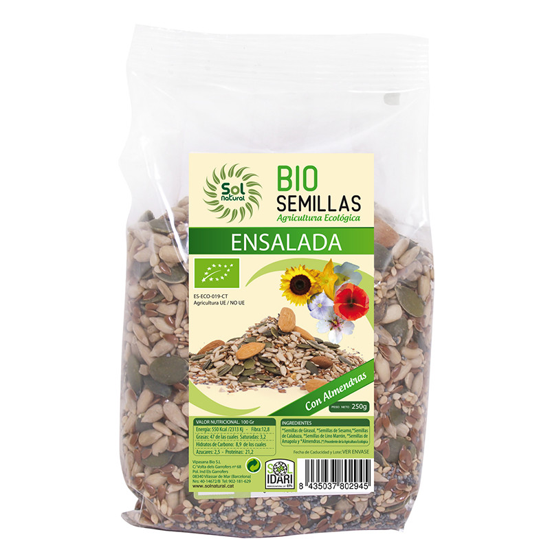 MIX SEMILLAS PARA ENSALADAS BIO 250Gr. SOL NATURAL