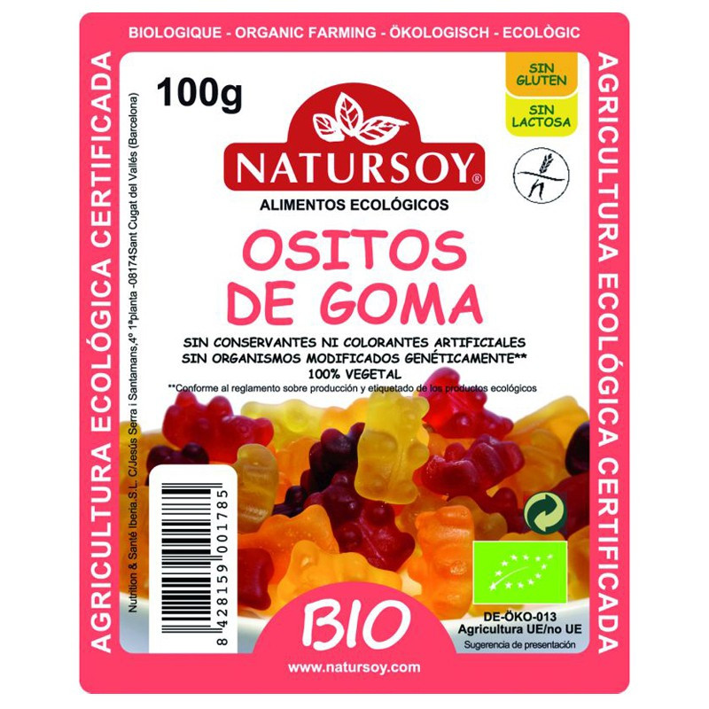 OSITOS DE GOMA 100Gr. NATURSOY