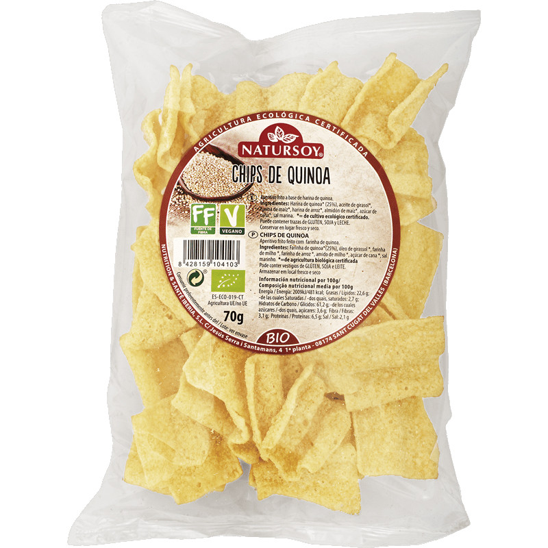 CHIPS DE QUINOA 70Gr. NATURSOY