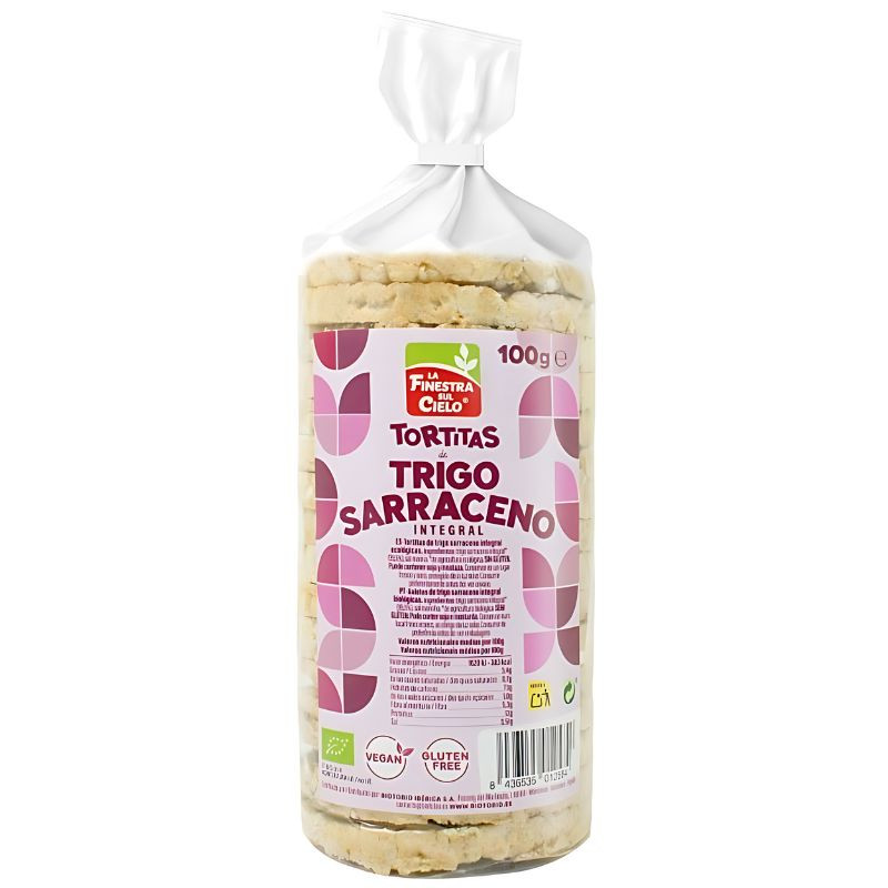 TORTITAS DE TRIGO SARRACENO CON SAL SIN GLUTEN BIO 100G FINESTRA