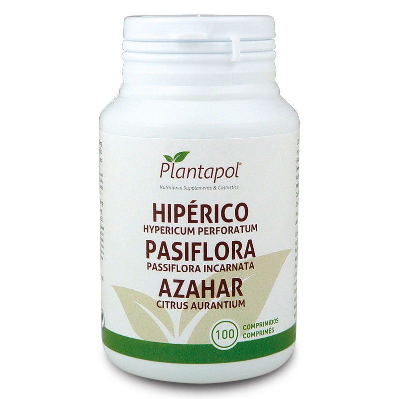 HIPERICO, PASIFLORA, AZAHAR 100 COMPRIMIDOS PLANTA POL