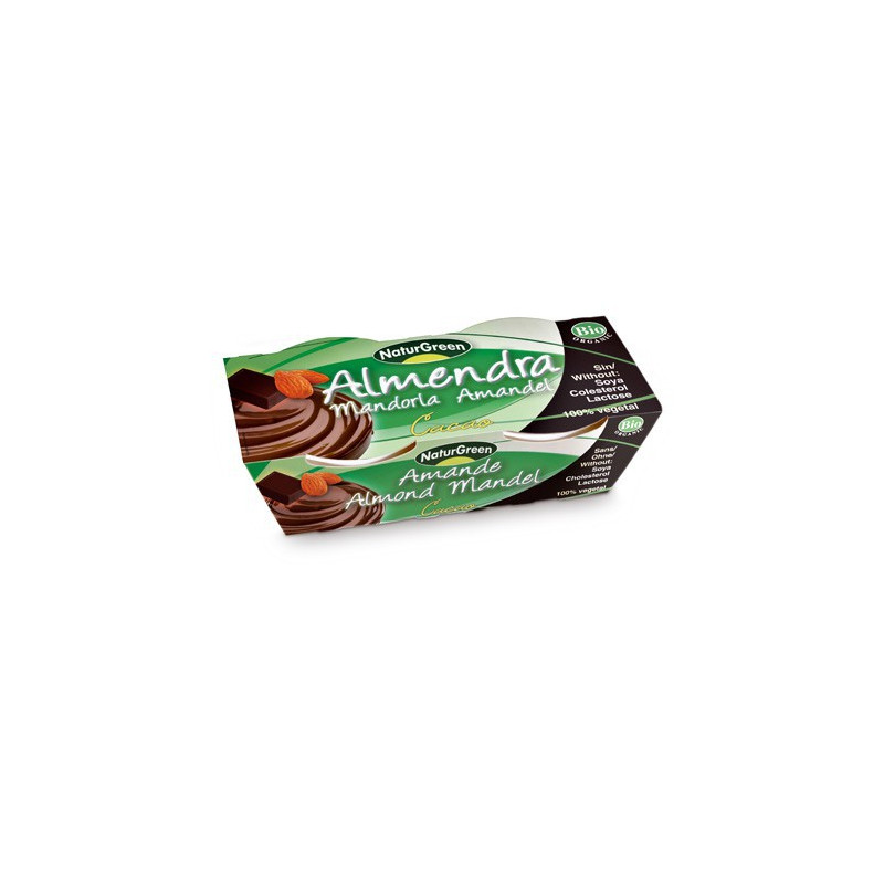 POSTRE DE ALMENDRA CACAO 2x125Gr. NATURGREEN