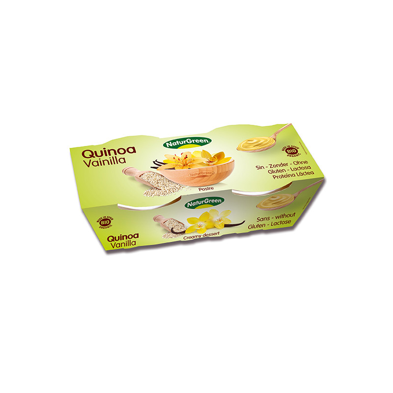 POSTRE DE QUINOA VAINILLA 2x125Gr. NATURGREEN