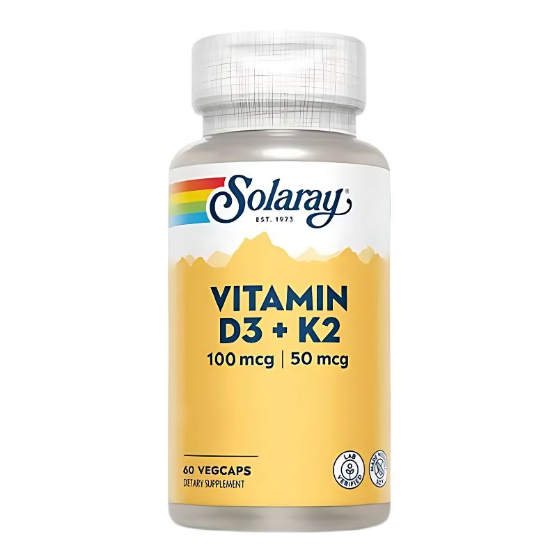 D3 & K2 (MK7) - 60 CAPSULAS VEGETALES SOLARAY