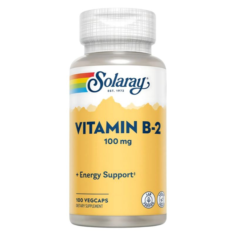 VITAMIN B-2 100Mg. 100 CAPSULAS VEGETALES SOLARAY