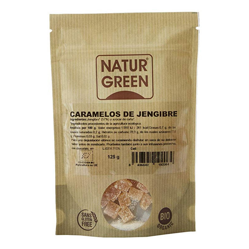 CARAMELOS DE JENGIBRE 125Gr. NATURGREEN