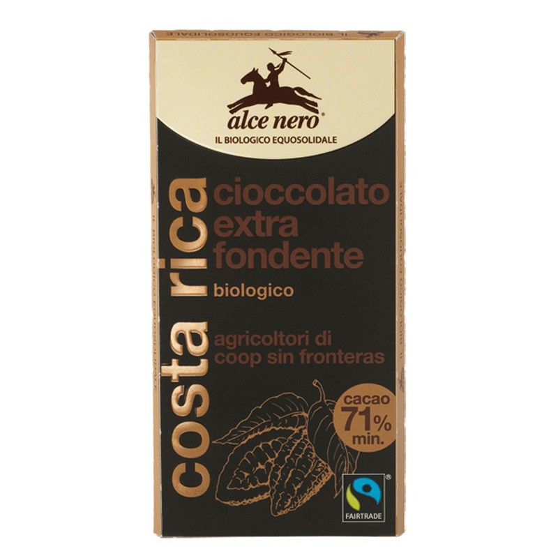 CHOCOLATE NEGRO 75% DE CACAO 100Gr. ALCE NERO